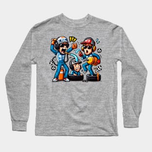 Pit Stop Crew Funny Long Sleeve T-Shirt